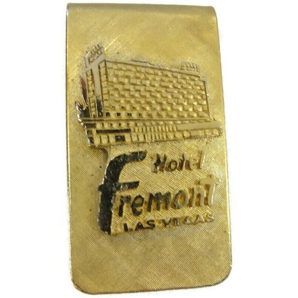 Vintage Hotel Fremont Las Vegas Money Clip Men Wallet ID Credit Card Holder - Picture 2 of 8